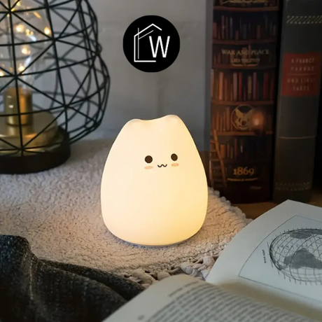 Actie Bedlampje Nachtlampje  - Poezelige Poes  - Meer Kleuren led