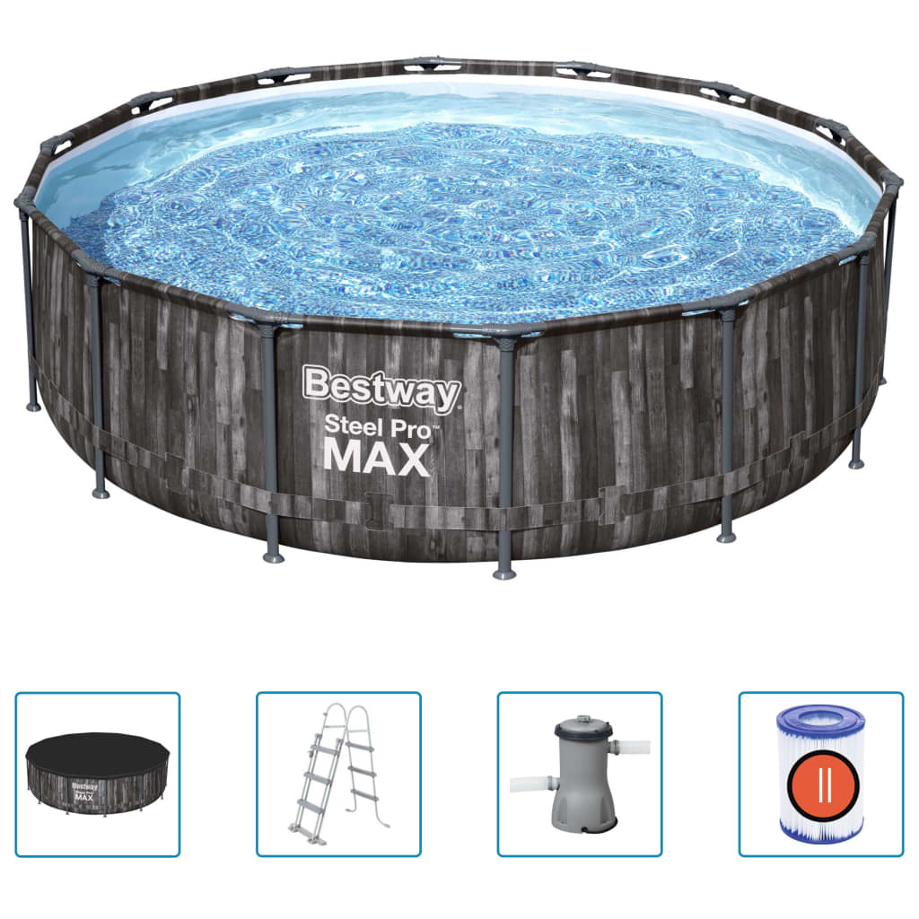 Zwembadset Steel Pro MAX rond 427x107 cm