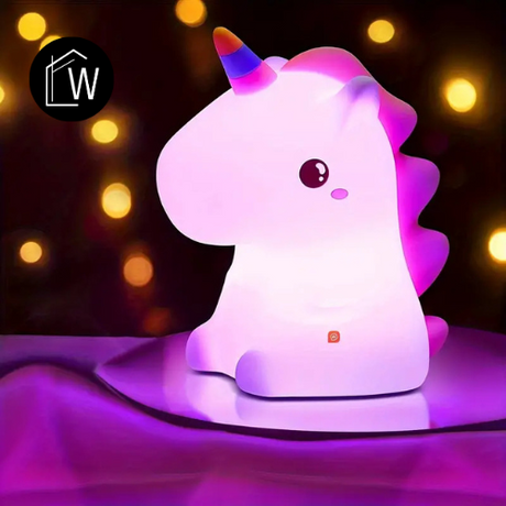 Actie Bedlampje Nachtlampje  - Enige Eenhoorn - Meer Kleuren led