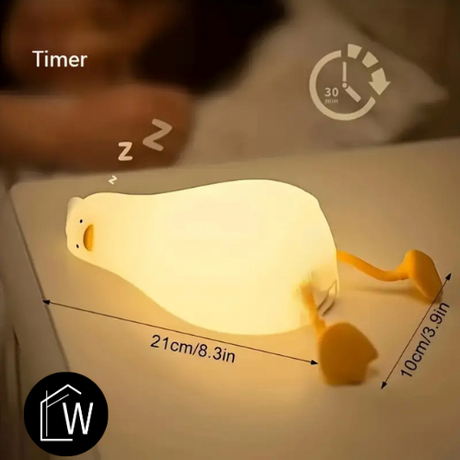 Actie Bedlampje Nachtlampje - Eendje - USB oplaadbaar - met Timer