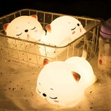 Actie Bedlampje Nachtlampje - Kei Leuke Kitten- USB oplaadbaar - met Timer