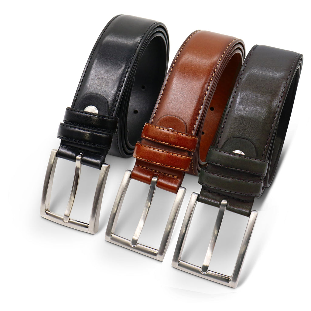 Riemen 3 Stuks - Riem Heren - Riem Heren Zwart - Riem Heren Cognac - Bruin