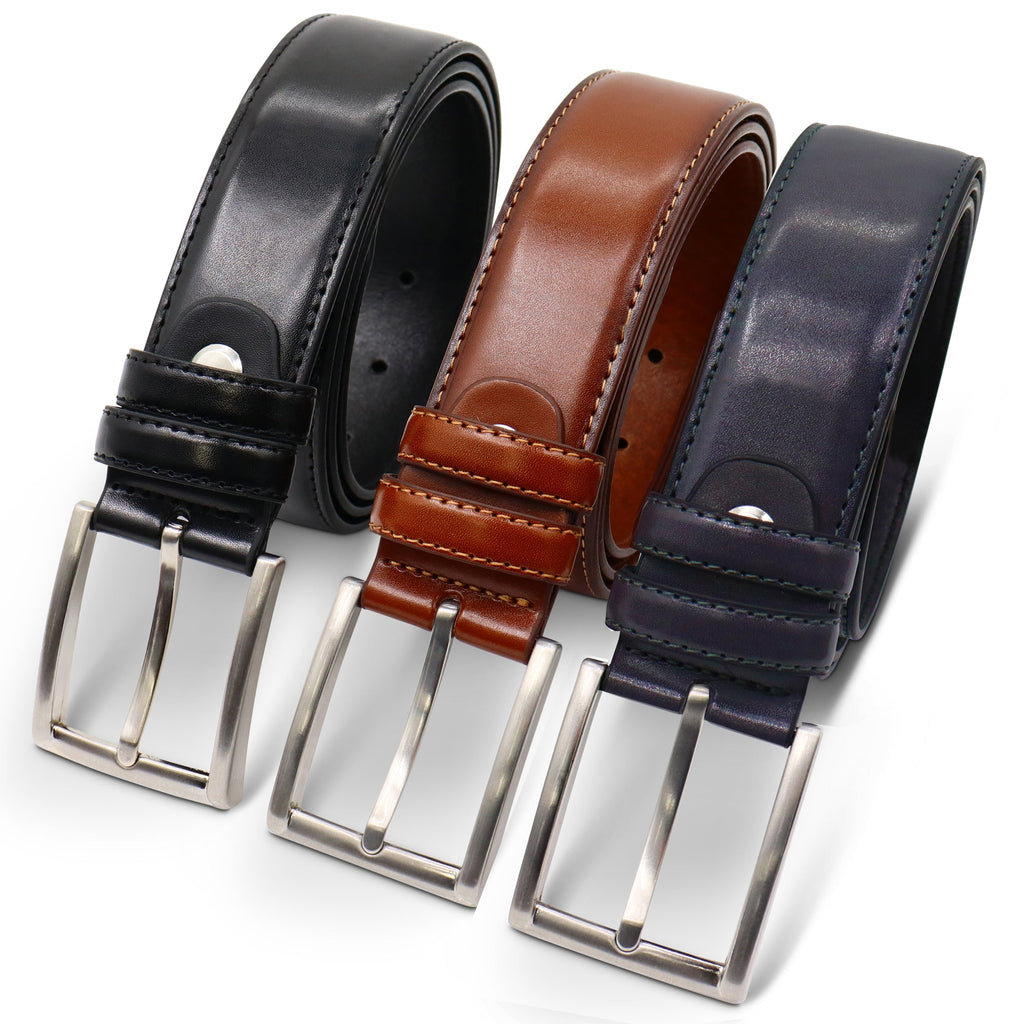 Riemen 3 Stuks - Riem Heren - Riem Heren Zwart - Riem Heren Cognac - Bruin