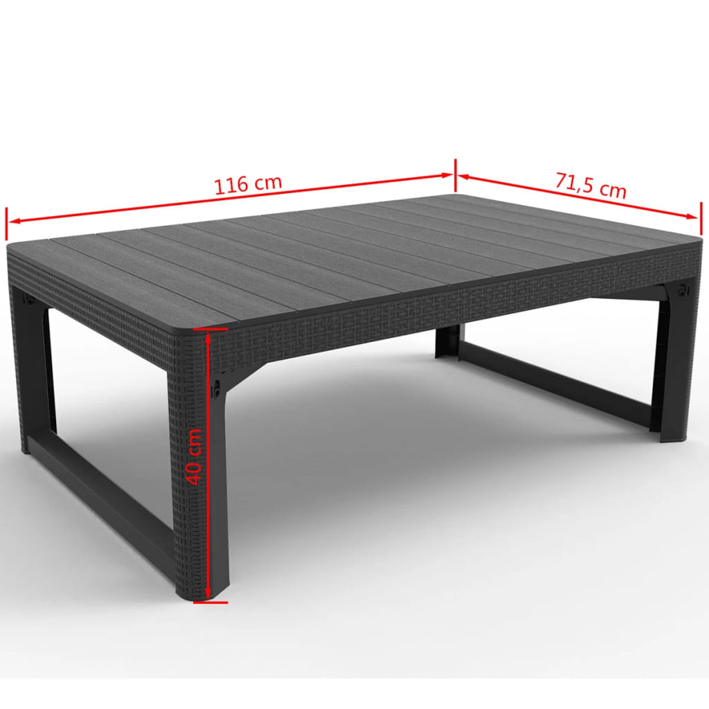 Keter Tuintafel Lyon Kleurig 232300 Grafiet