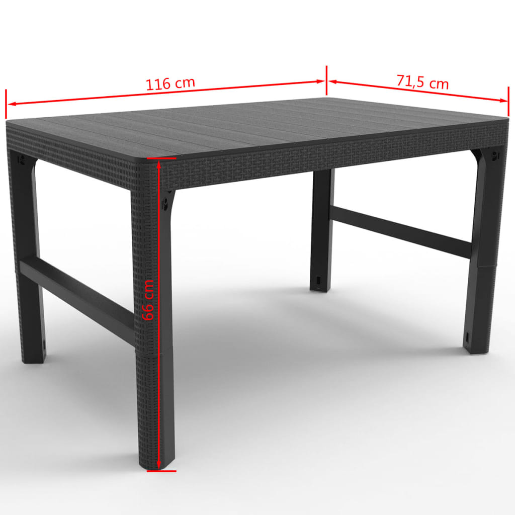 Keter Tuintafel Lyon Kleurig 232300 Grafiet