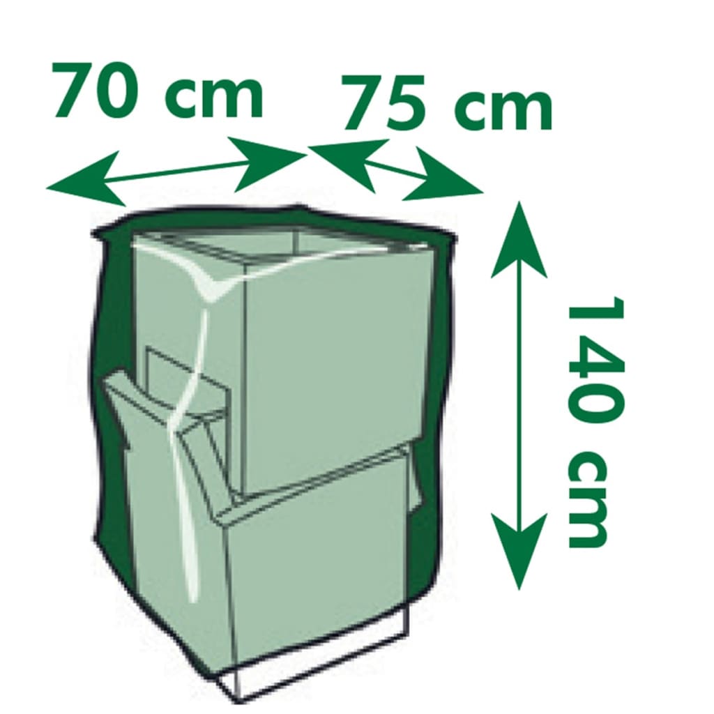 Tuinmeubelhoes voor twee stapelstoelen 140x75x70 cm