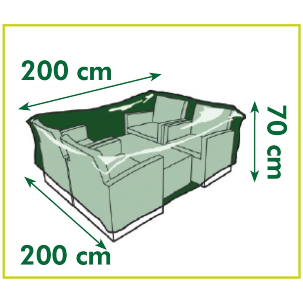 Tuinmeubelhoes voor lage tafel en stoelen 200x200x70 cm