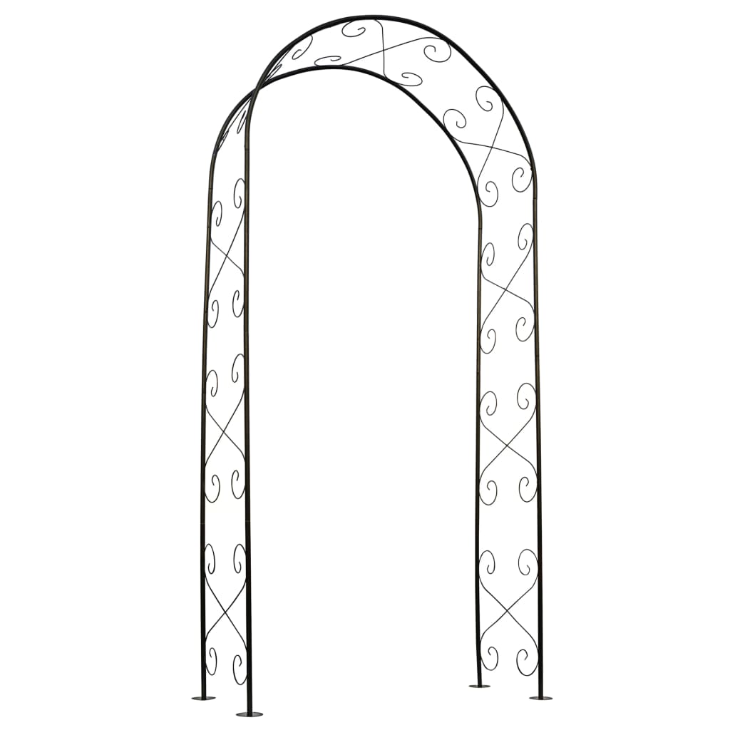 Tuinboog 100x37x230 cm metaal zwart