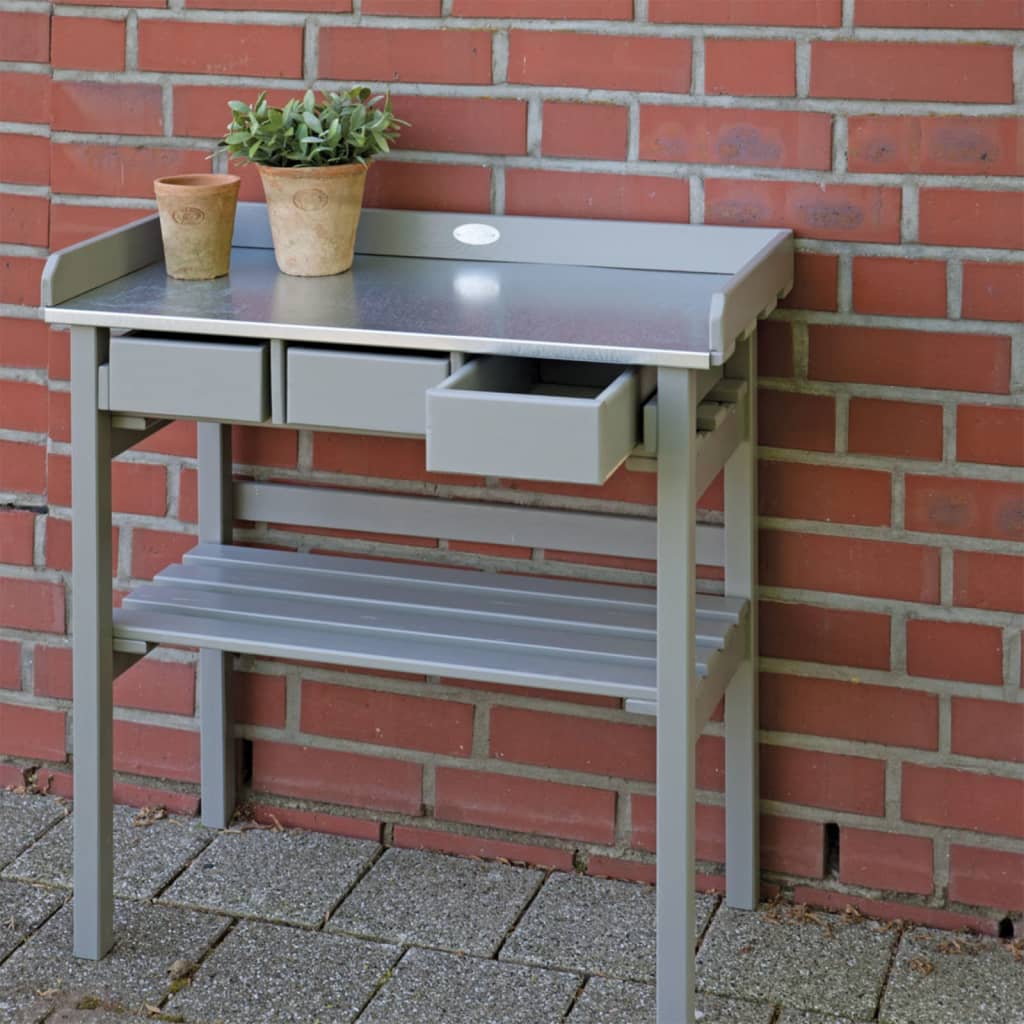 Esschert Design Tuinwerktafel Grijs Cf29G