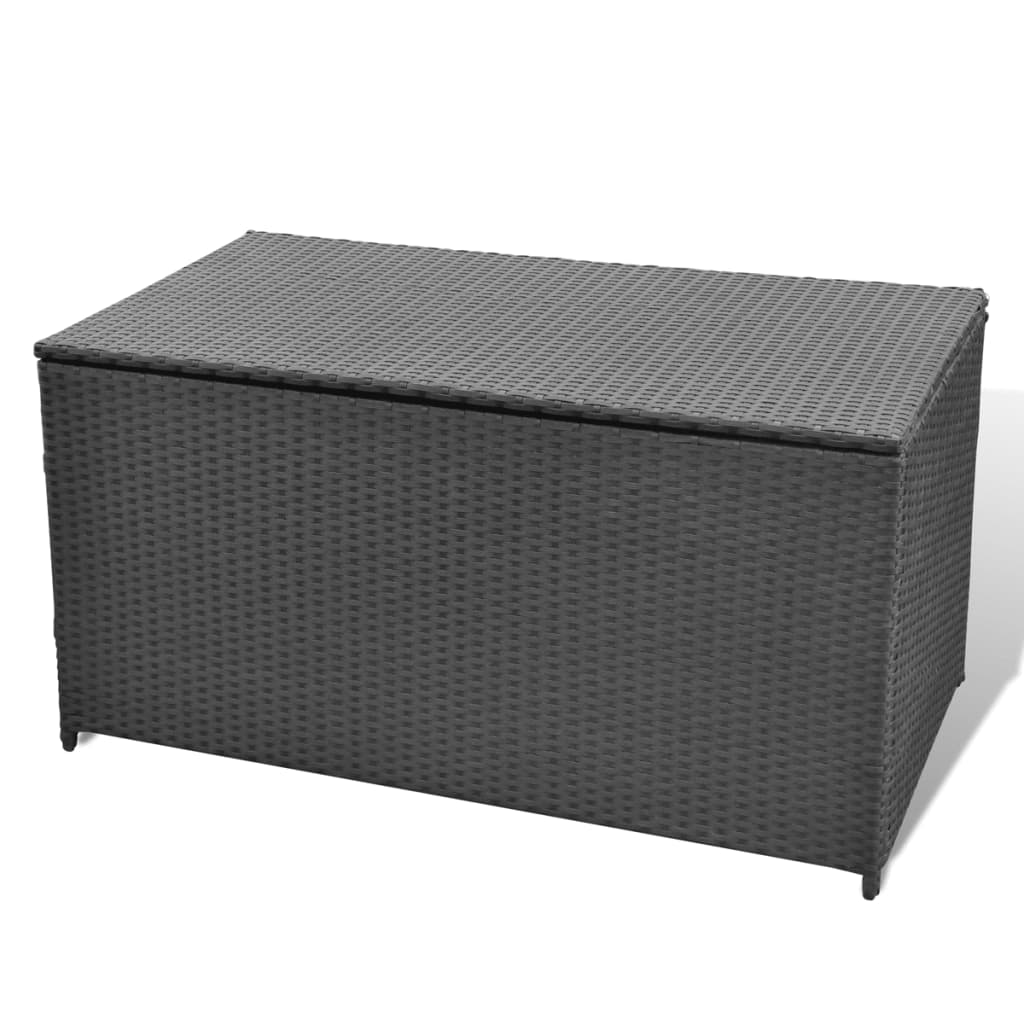 Tuinbox 120X50X60 Cm Poly Rattan Zwart