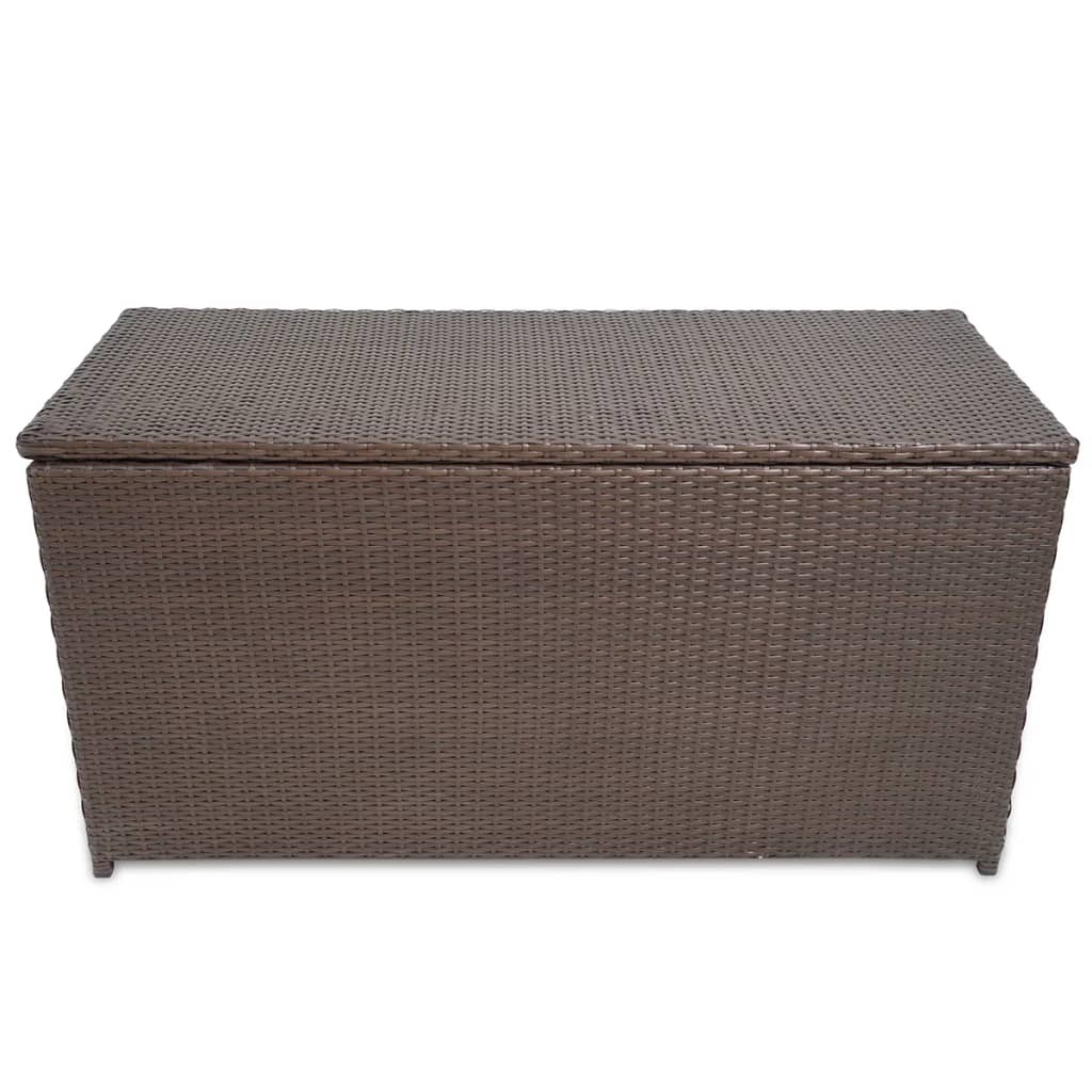 Tuinbox 120X50X60 Cm Poly Rattan Bruin