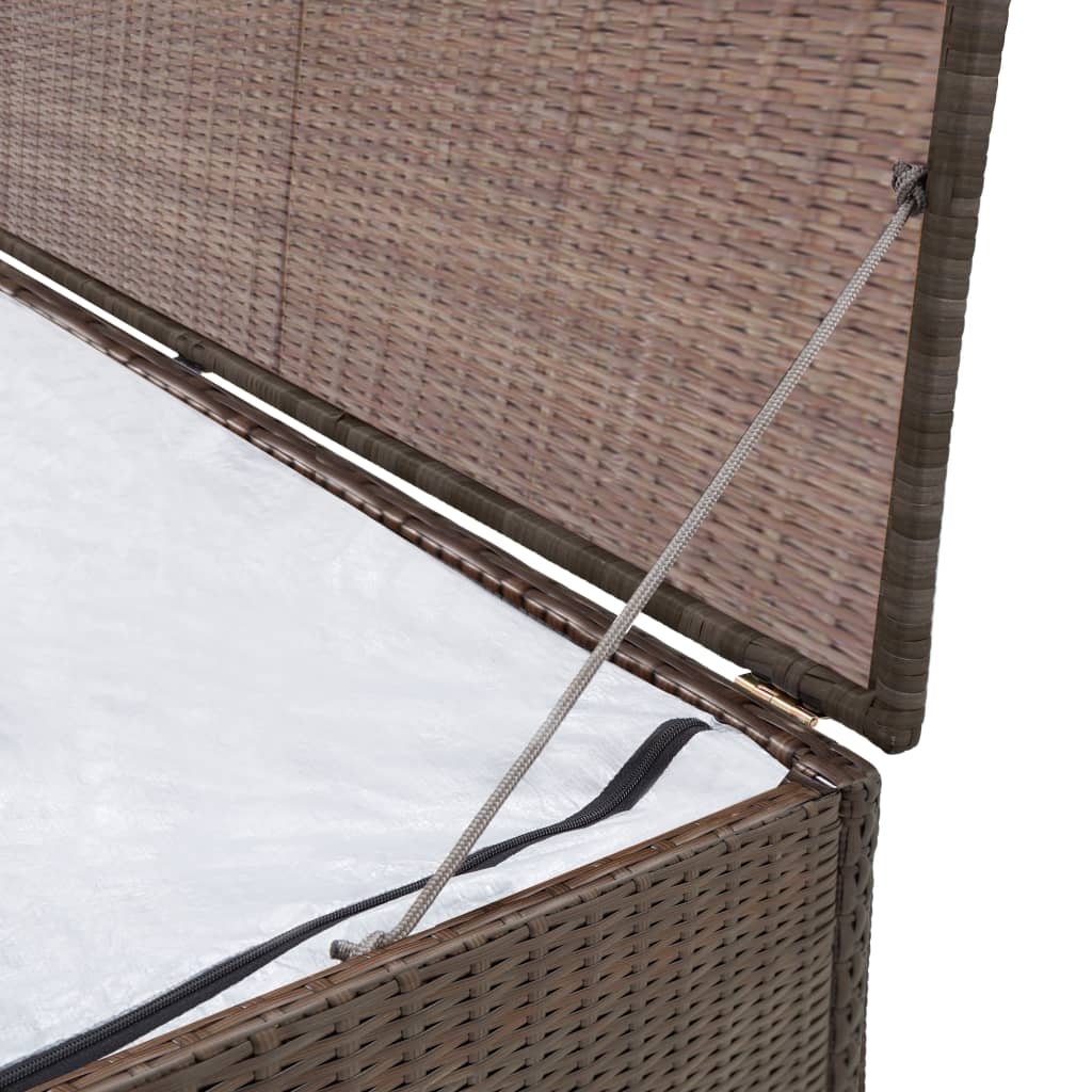 Tuinbox 120X50X60 Cm Poly Rattan Bruin