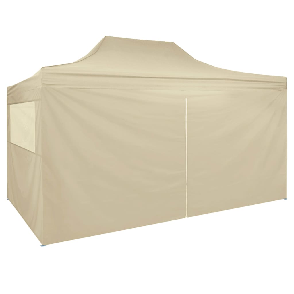 Vouwtent Pop-Up Met 4 Zijwanden 3X4,5 M Wit Crème