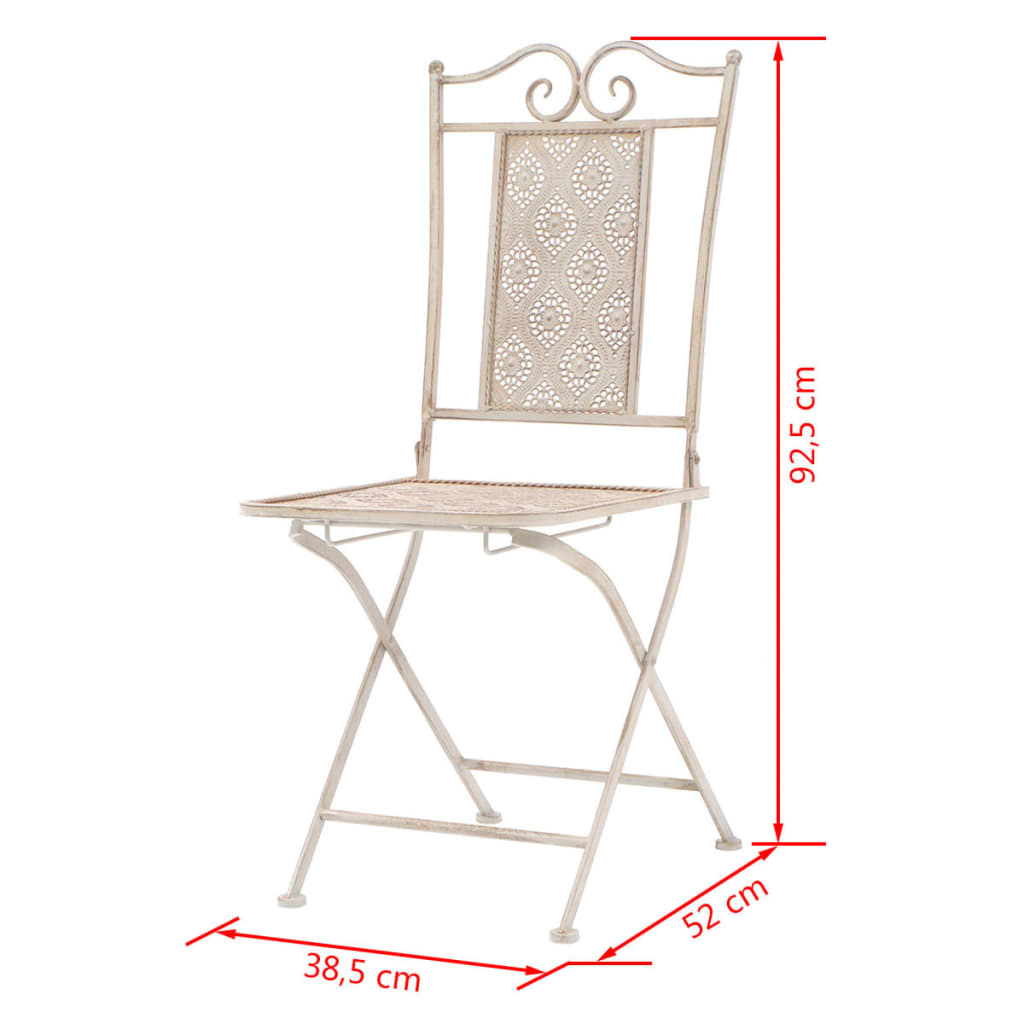 -Delige Bistroset Staal Wit