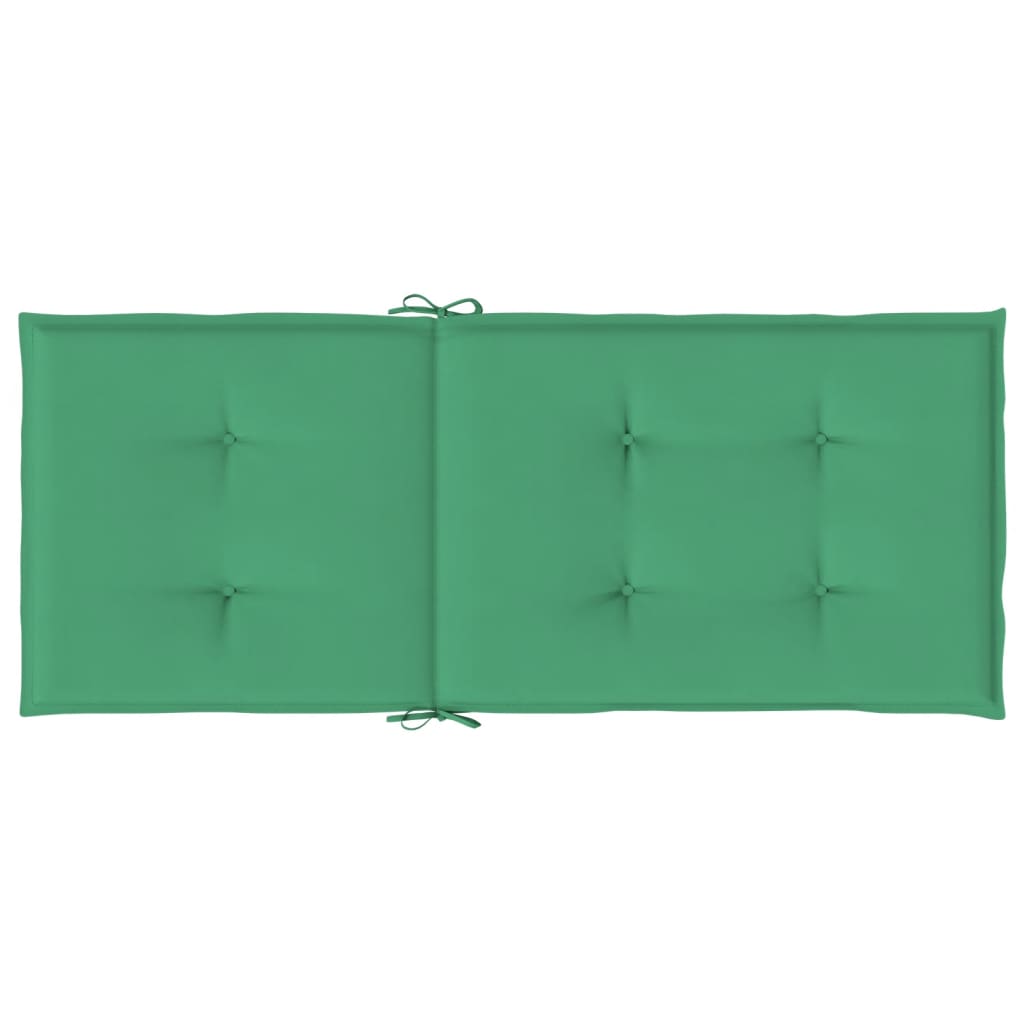 Tuinstoelkussens Hoge Rug Stof 2 120 x 50 x 3 cm Groen