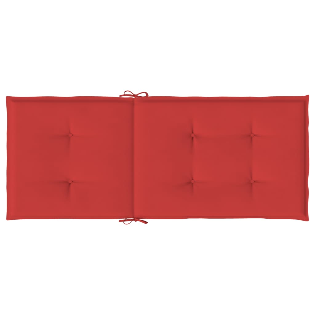 Tuinstoelkussens Hoge Rug Stof 4 120 x 50 x 3 cm Rood