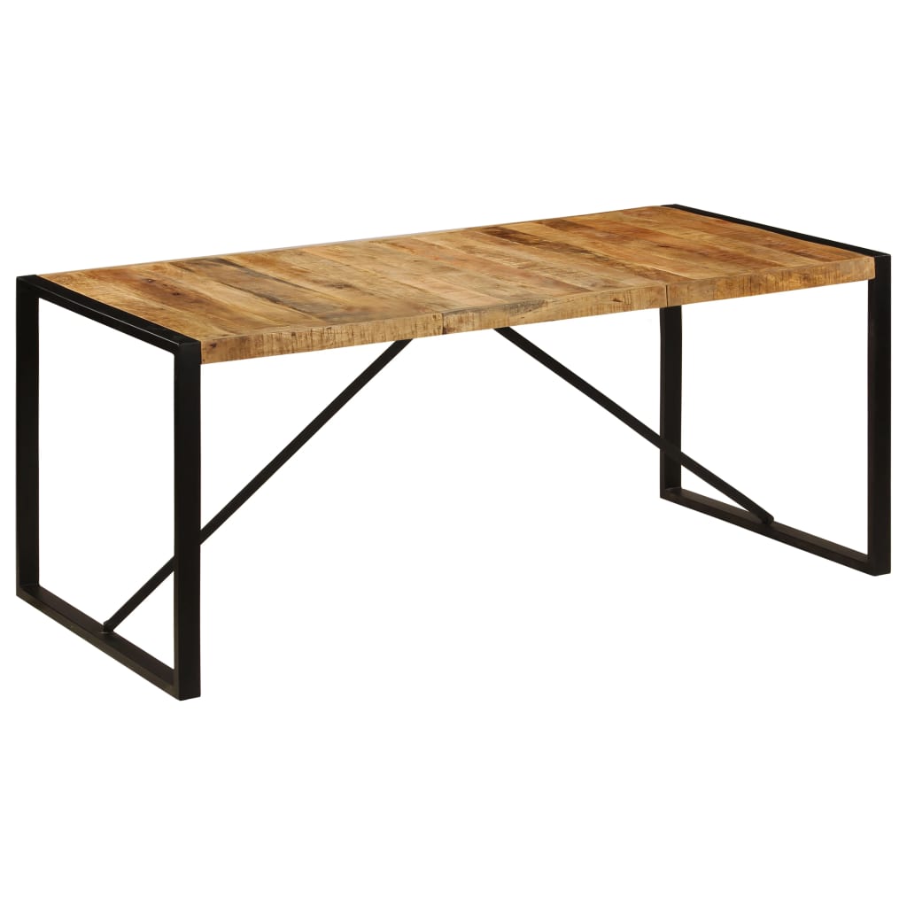 Eettafel 180 cm massief ruw mangohout