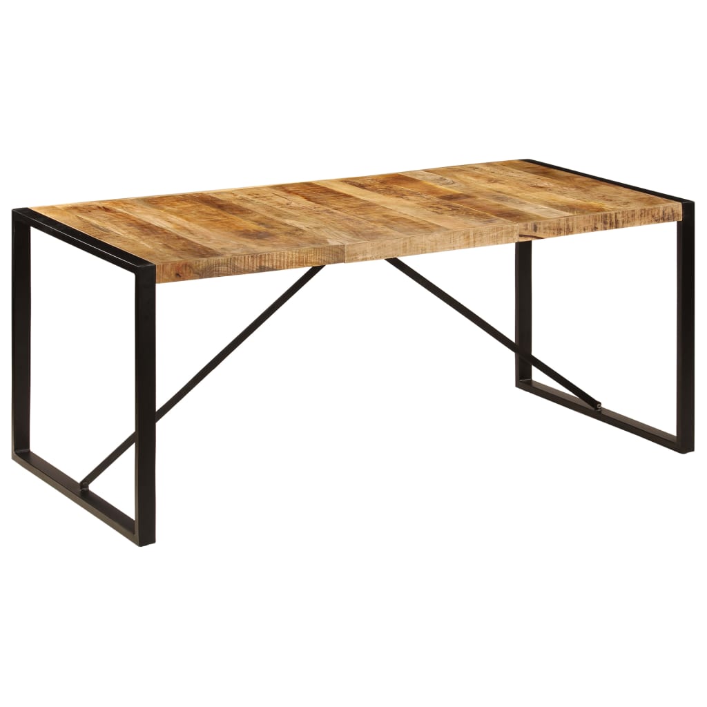 Eettafel 180 cm massief ruw mangohout