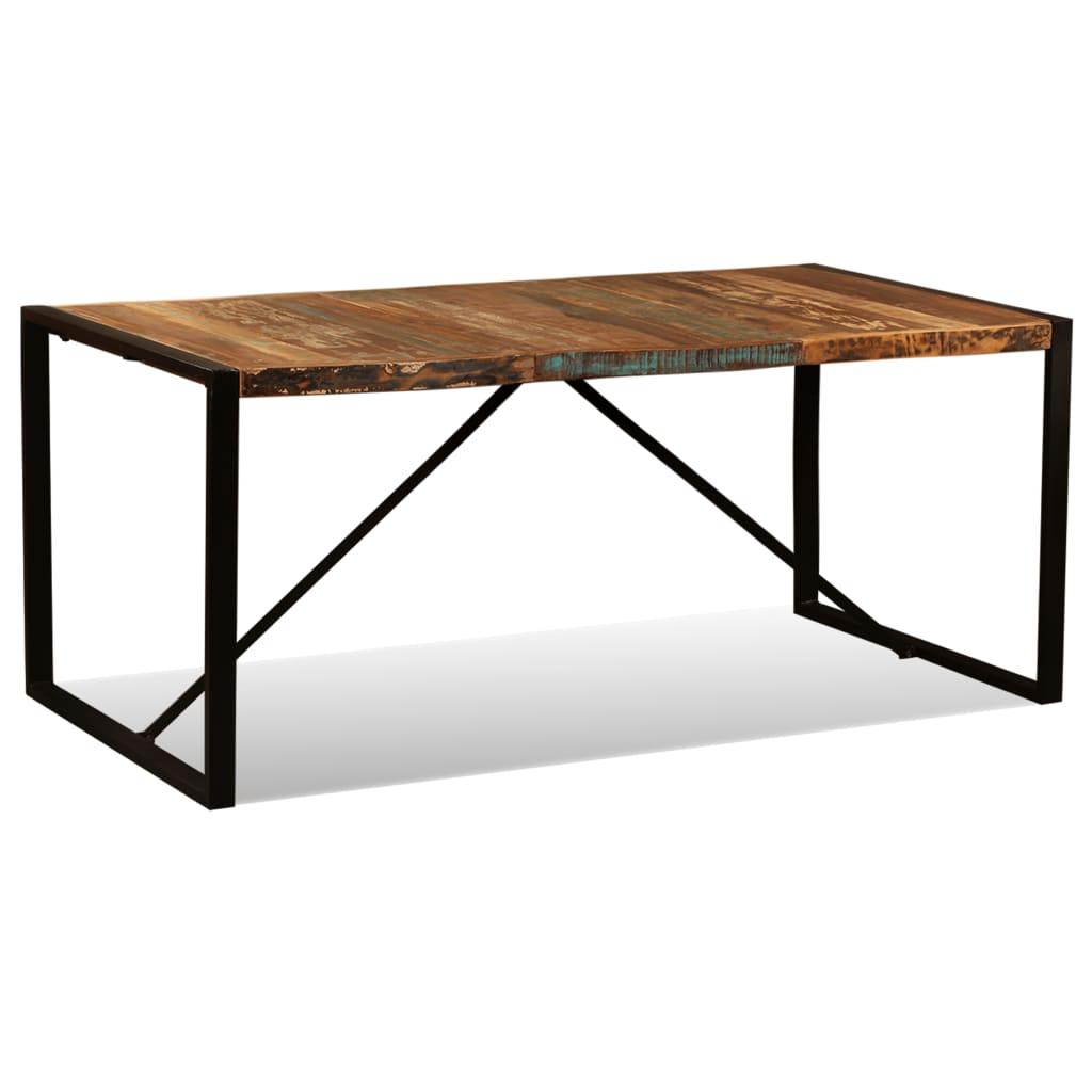 Eettafel 180 Cm Massief Gerecycled Hout 180 x 90 x 76 cm Multikleur