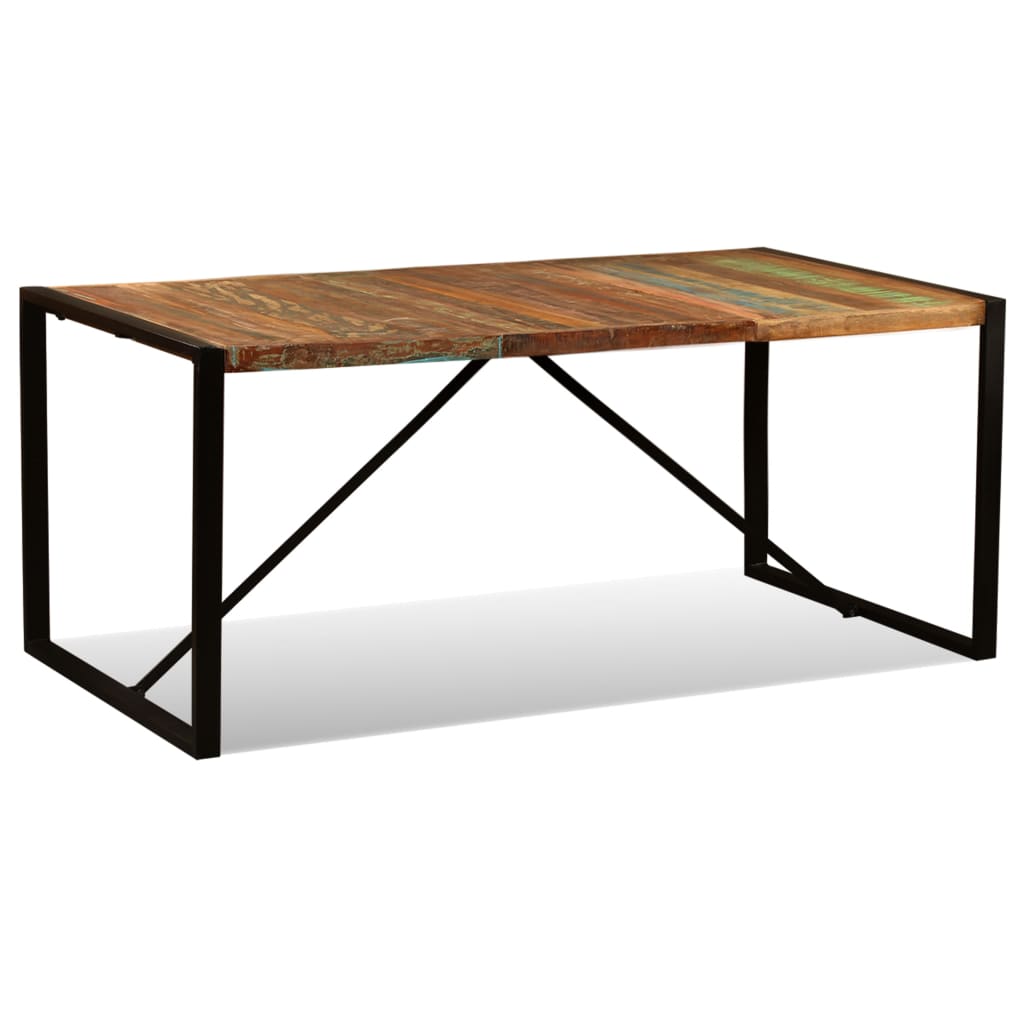 Eettafel 180 Cm Massief Gerecycled Hout 180 x 90 x 76 cm Multikleur