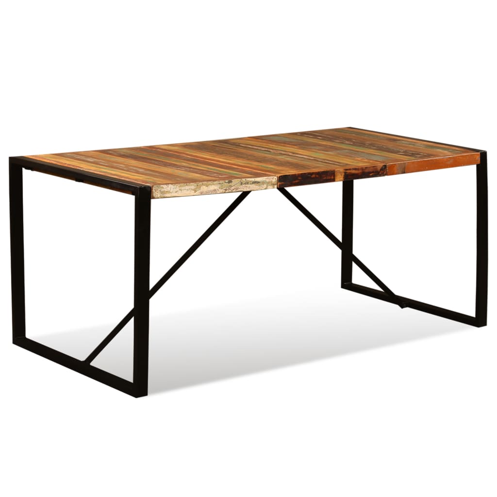 Eettafel 180 Cm Massief Gerecycled Hout 180 x 90 x 76 cm Multikleur