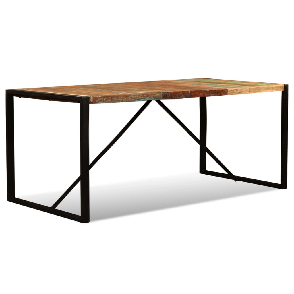 Eettafel 180 Cm Massief Gerecycled Hout 180 x 90 x 76 cm Multikleur