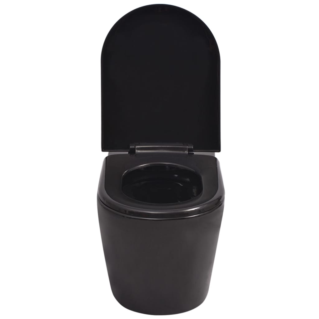 Hangend toilet keramiek zwart