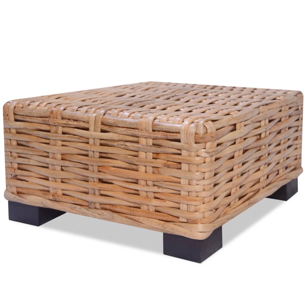 Loungeset Natuurlijk Rattan 27-Delig 3x hoek + 3x midden + voetensteun + Tafel