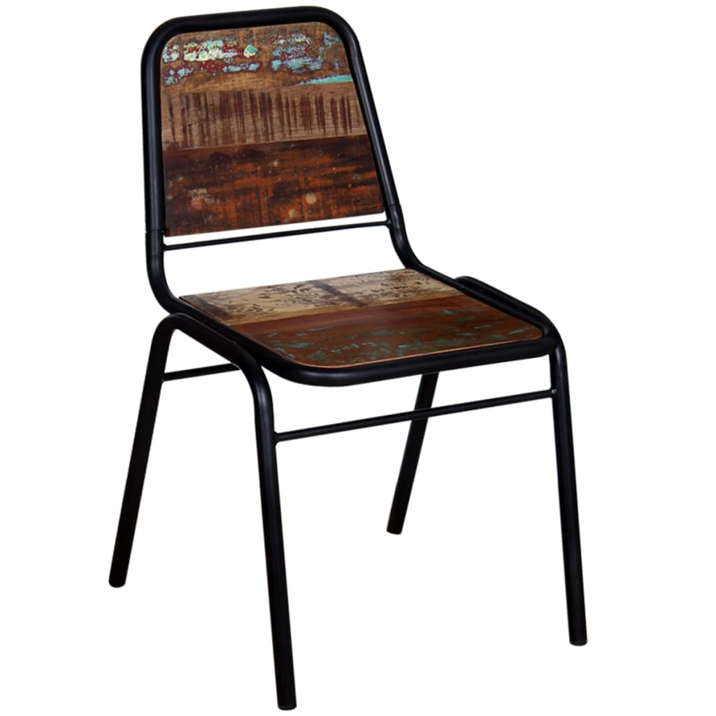 Eetkamerstoelen 4 st massief gerecycled hout