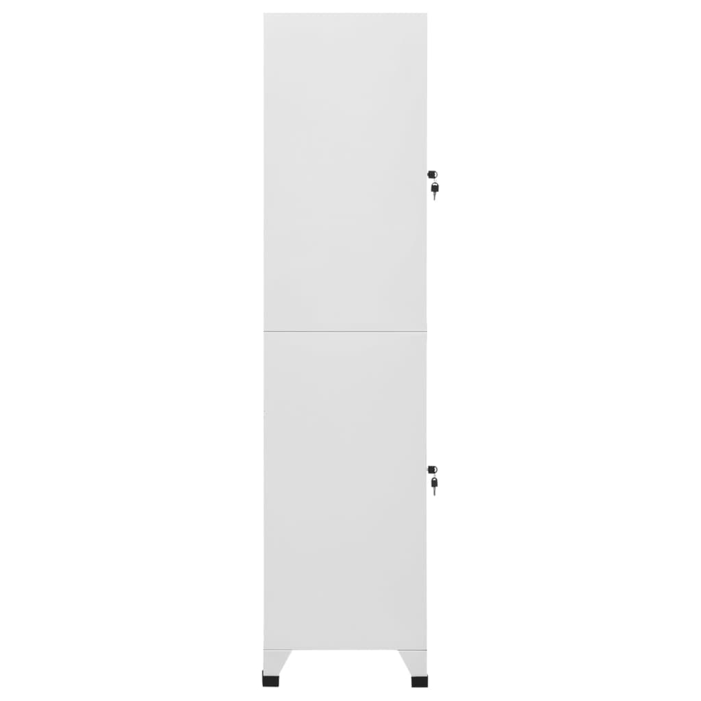 Lockerkast Met 2 Vakken 38X45X180 Cm Grijs Met 2 lockers