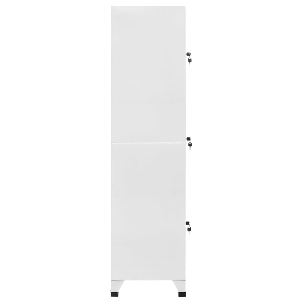 Lockerkast Met 3 Vakken 38X45X180 Cm Grijs Met 3 lockers