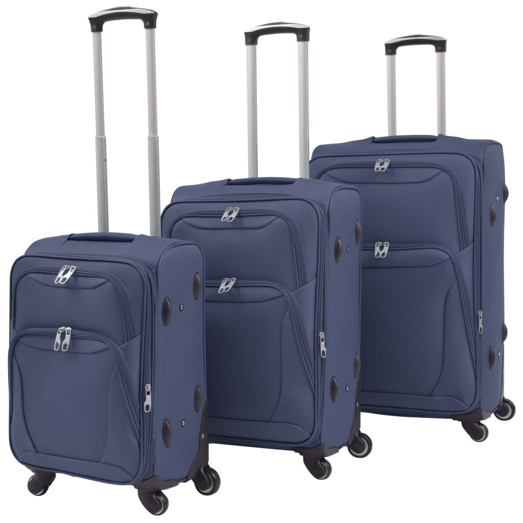 Trolleyset Marineblauw 3-Delig 4