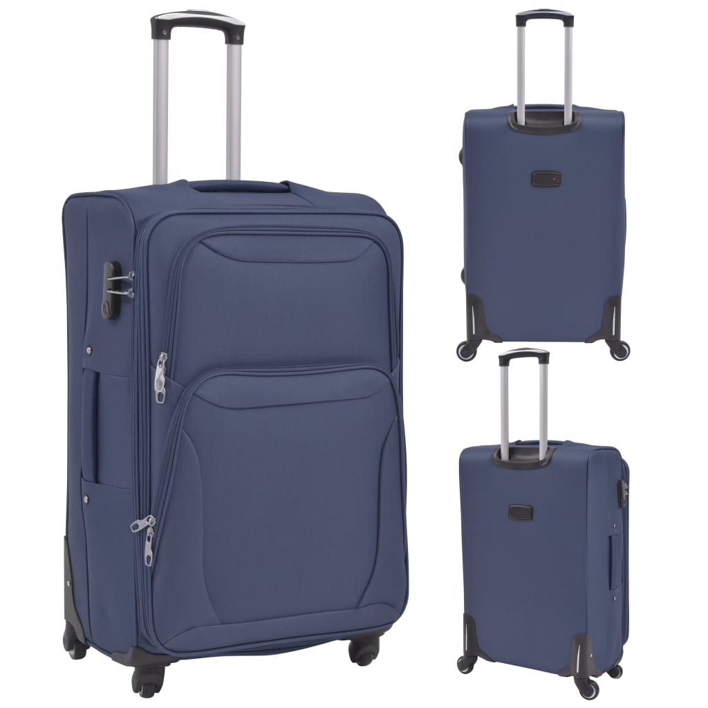 Trolleyset Marineblauw 3-Delig 4