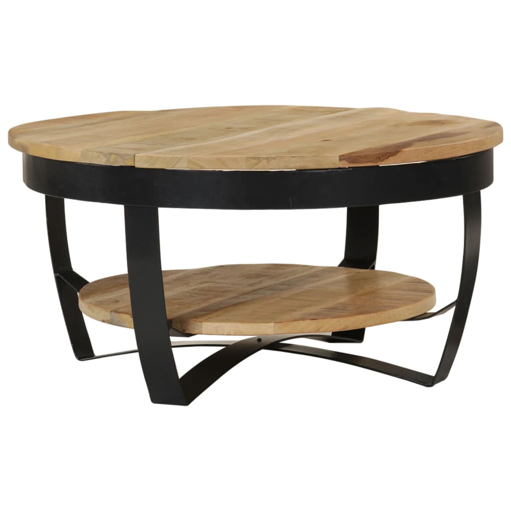 Salontafel 65x32 cm massief ruw mangohout