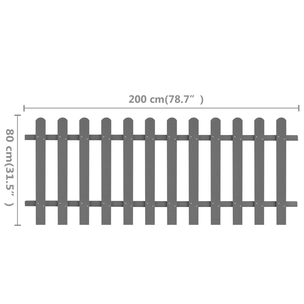 Hek 200X Hkc 80 cm Grijs