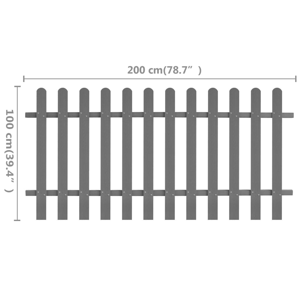 Hek 200X Hkc 100 cm Grijs