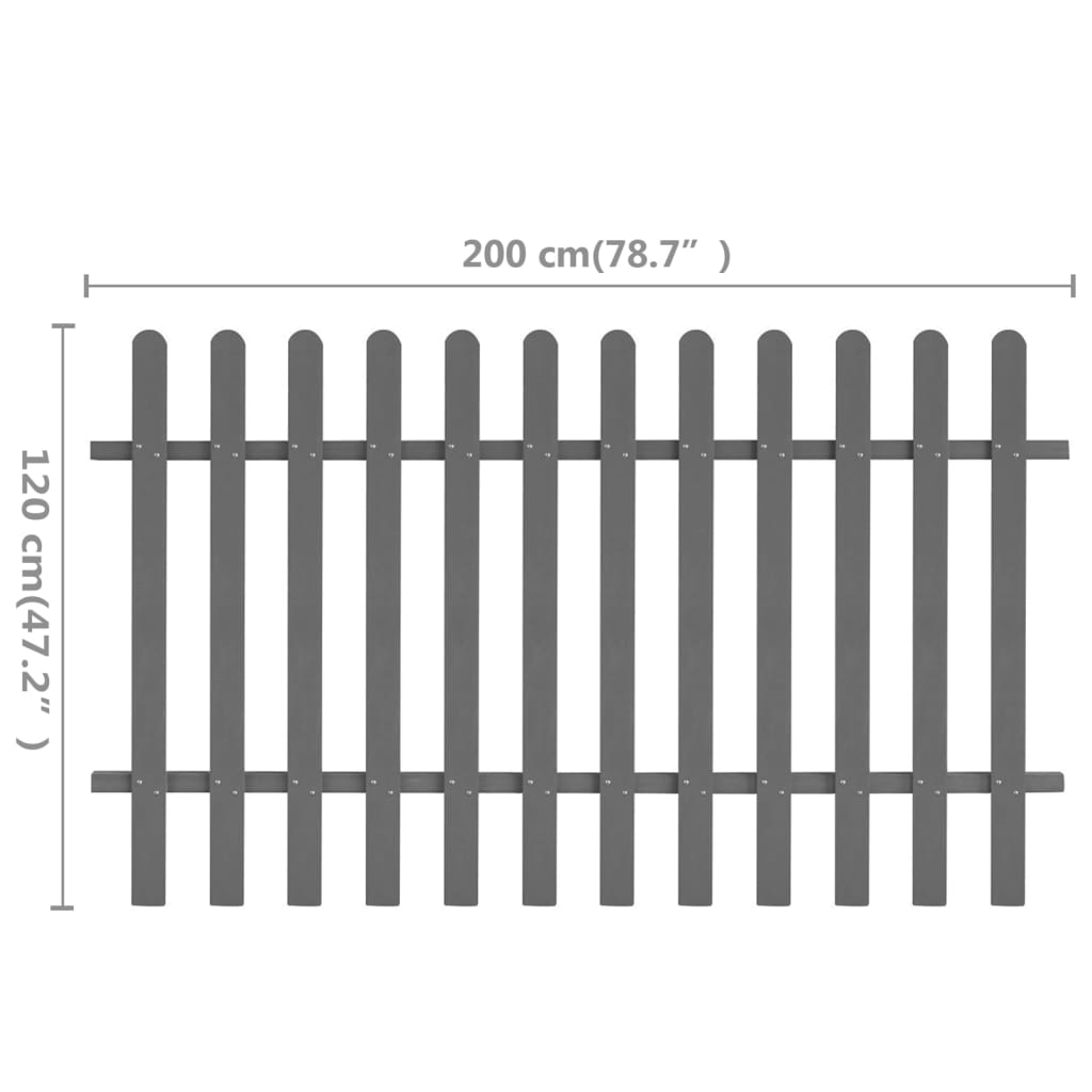 Hek 200X Hkc 120 cm Grijs