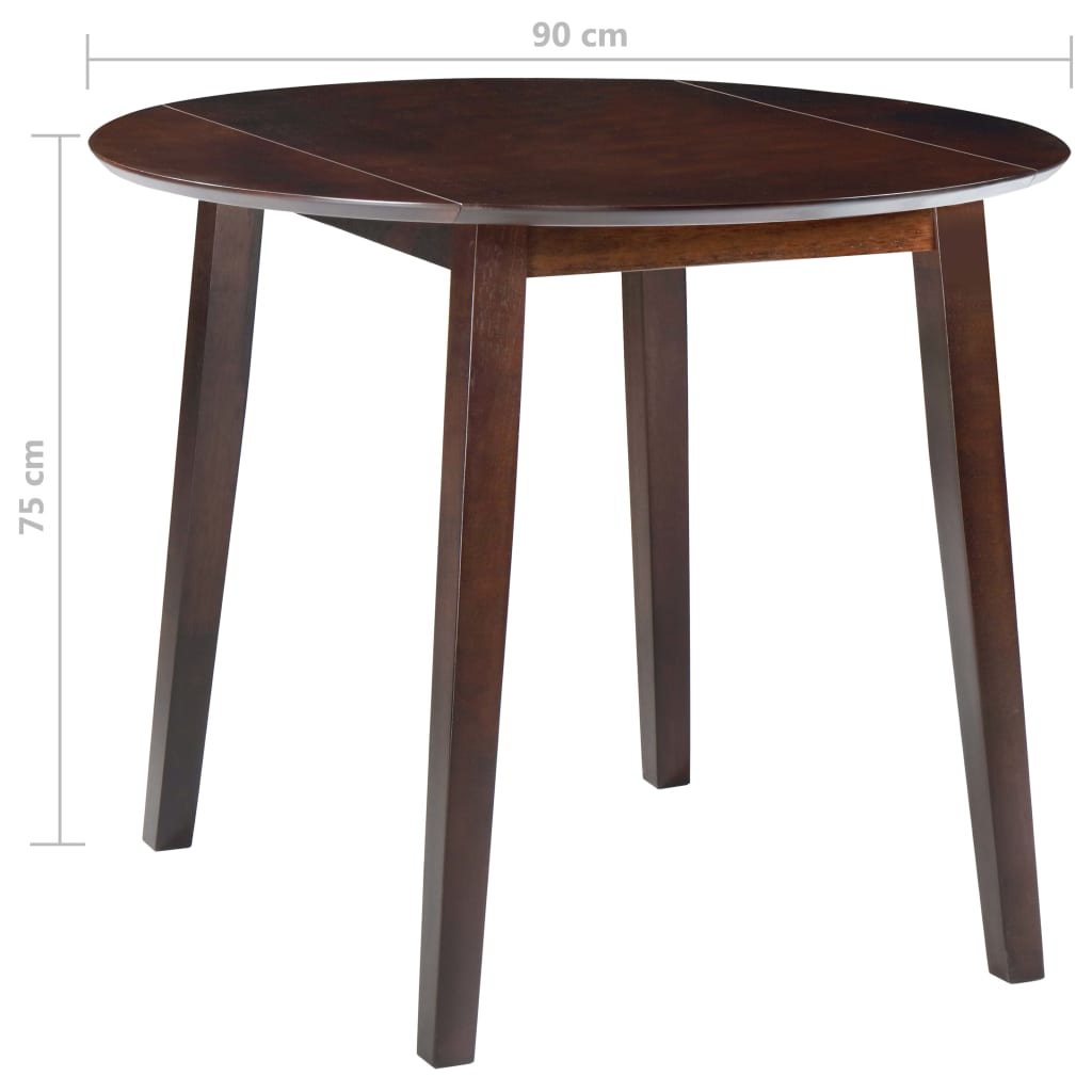 Eettafel Inklapbaar Rond Mdf Bruin Bruin