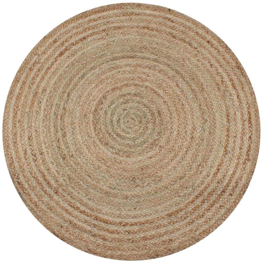 Tapijt Rond 90 Cm Gevlochten Jute