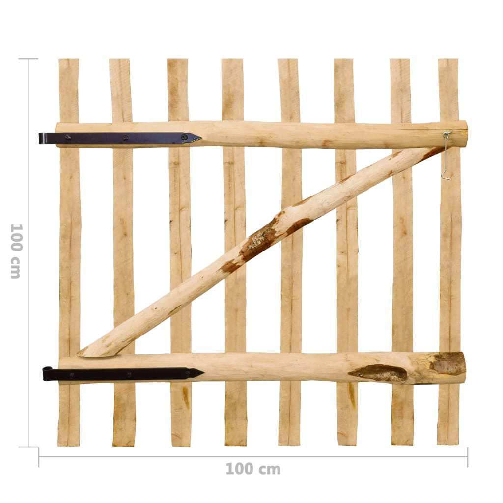 Poort Enkel 100X Hazelaarhout 100 cm