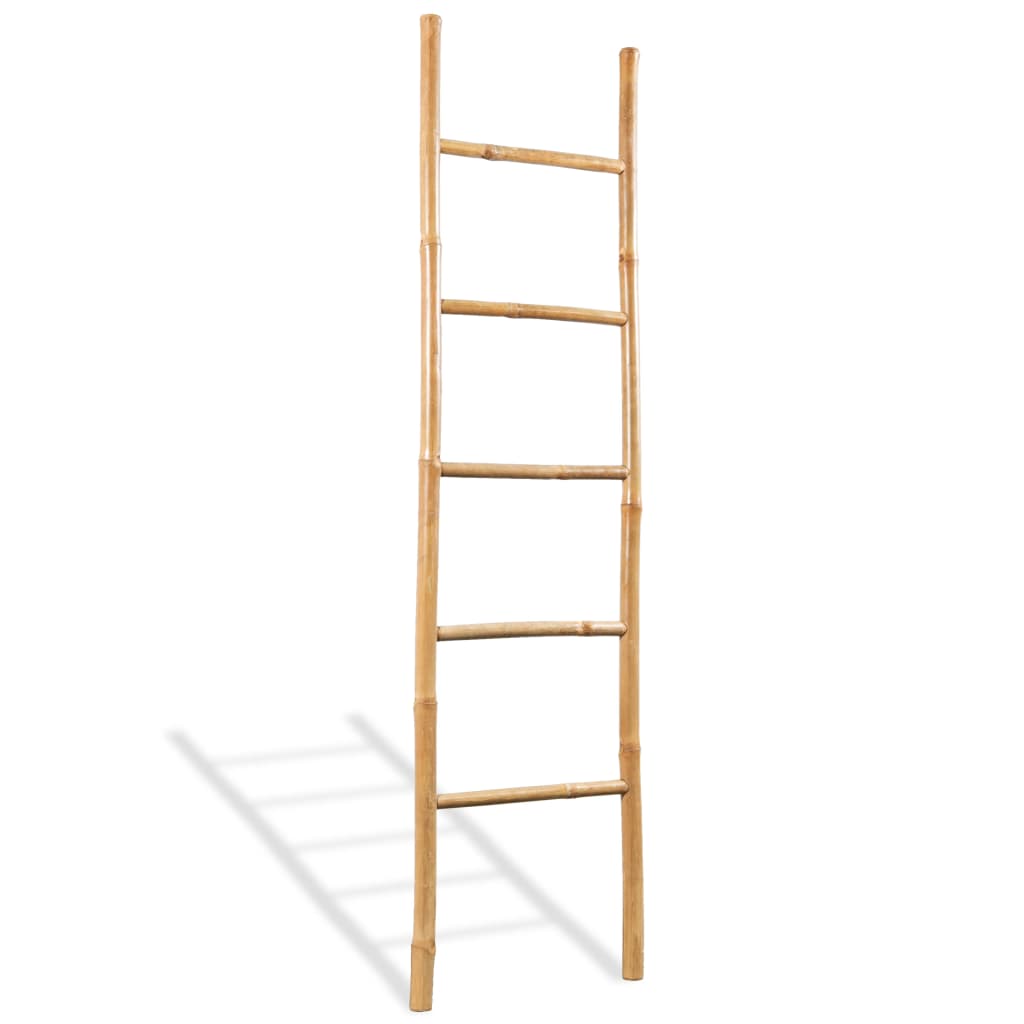 Handdoekladder Met 5 Sporten Bamboe 150 cm