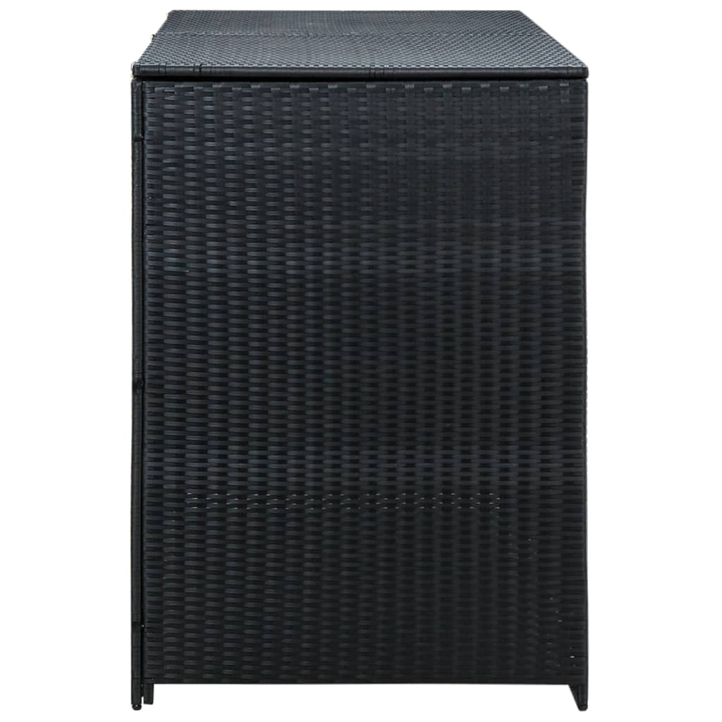 Containerberging Dubbel 148X80X111 Cm Poly Rattan Zwart