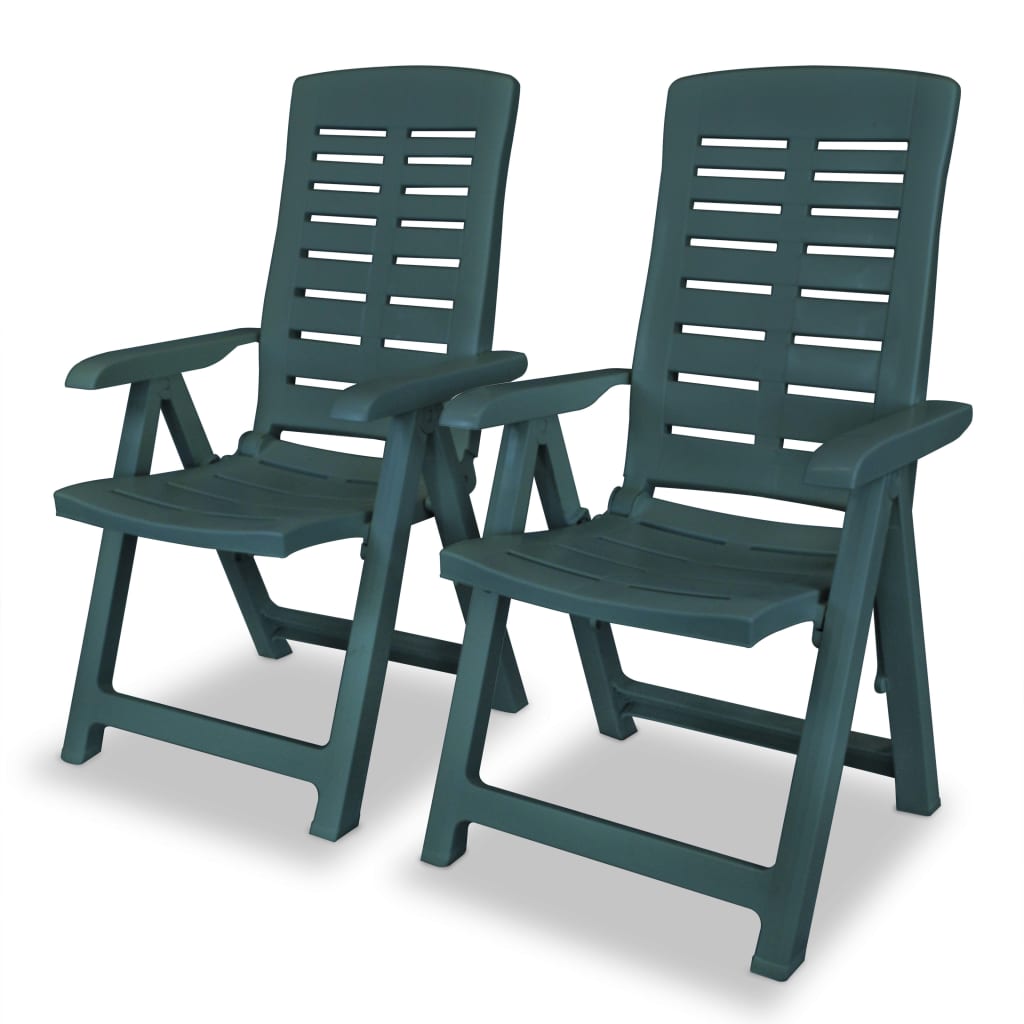 Tuinstoelen Verstelbaar Kunststof 2 Groen