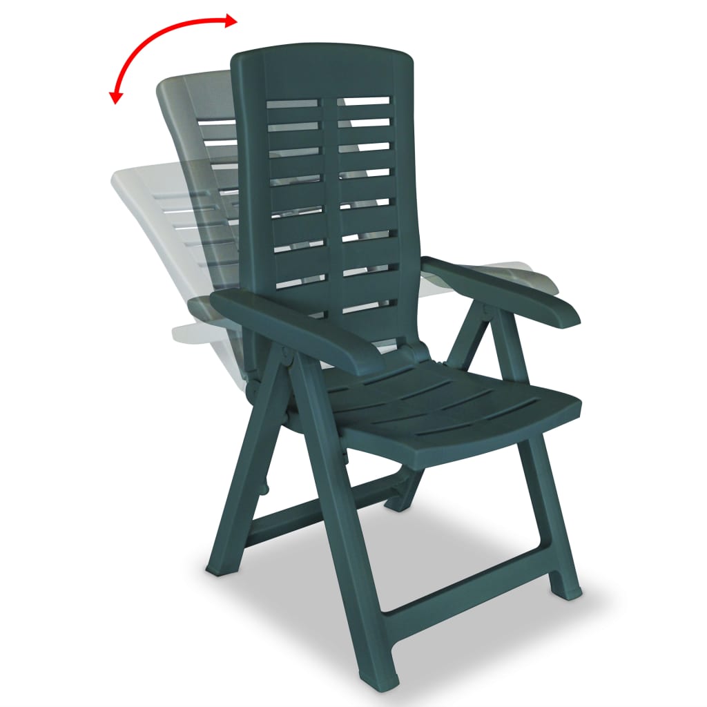 Tuinstoelen Verstelbaar Kunststof 2 Groen