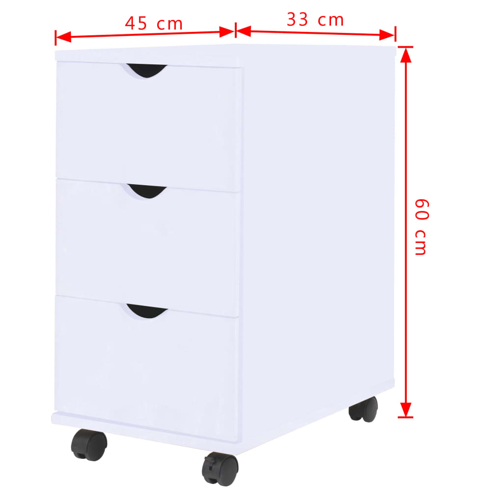 Ladekast 33x45x60 cm wit