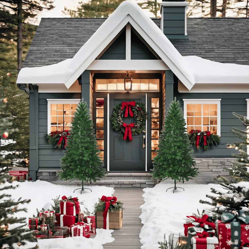 Kunstkerstboom met levensechte naalden 150 cm groen