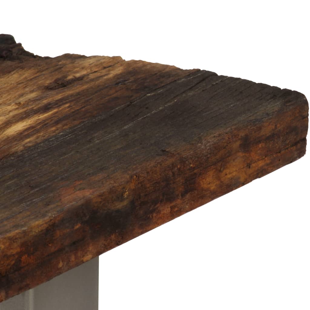 Wandtafel 120x35x76 cm gerecycled hout en staal