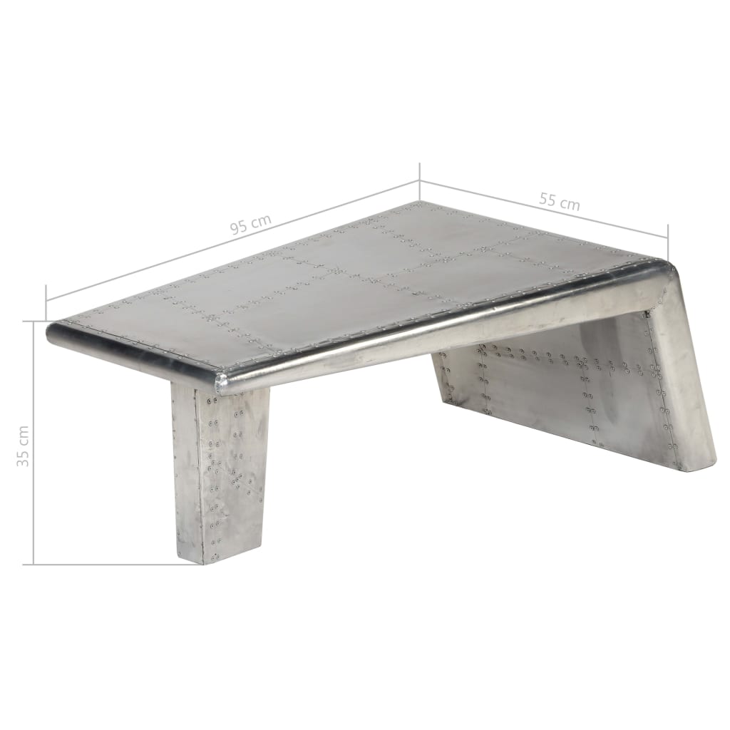 Salontafel Aviator vintage luchtvaartstijl aluminium