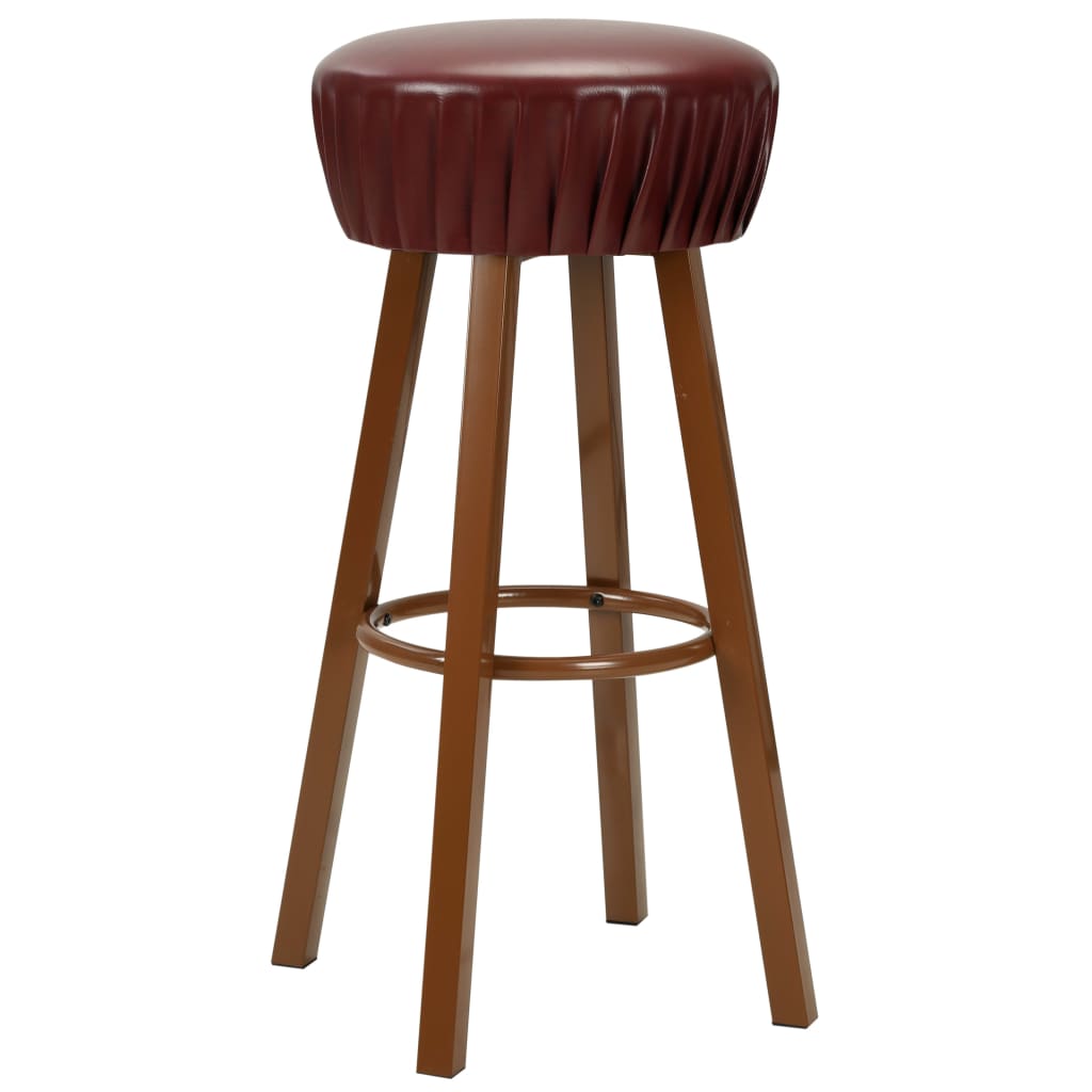 Barstoelen 2 st kunstleer bruin