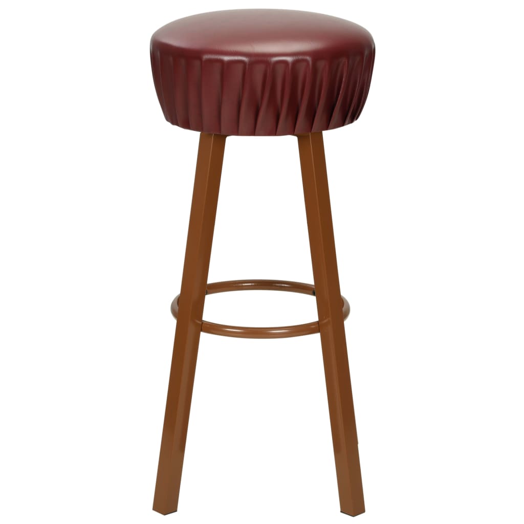 Barstoelen 2 st kunstleer bruin